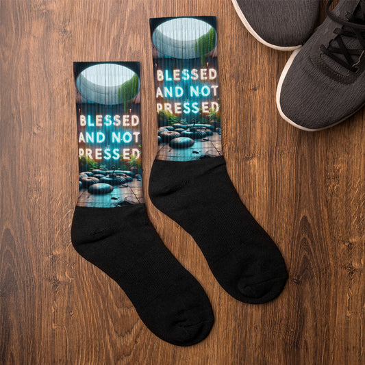 Blessed And Not Pressed Socks