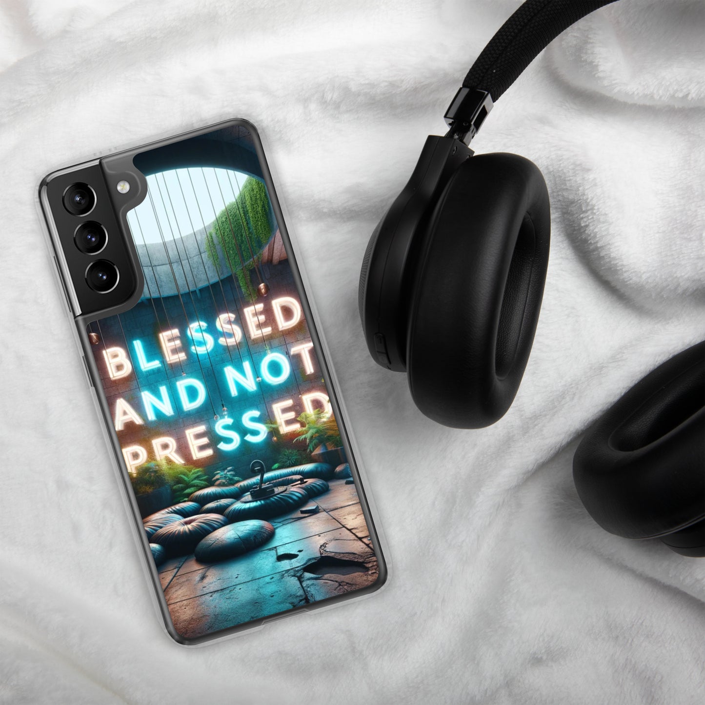 Blessed And Not Pressed Clear Case for Samsung®