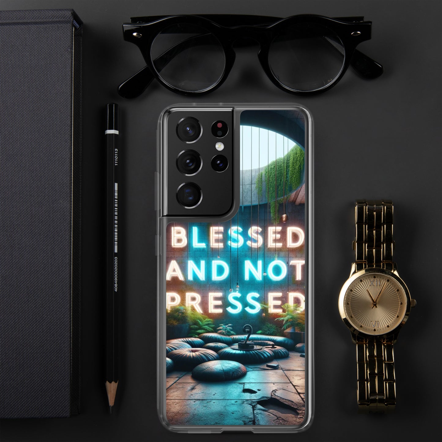 Blessed And Not Pressed Clear Case for Samsung®