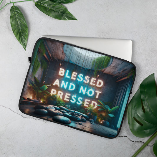 Blessed And Not Pressed Laptop Sleeve